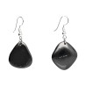 Orecchini a Goccia in Shungite con Bagno d'Argento