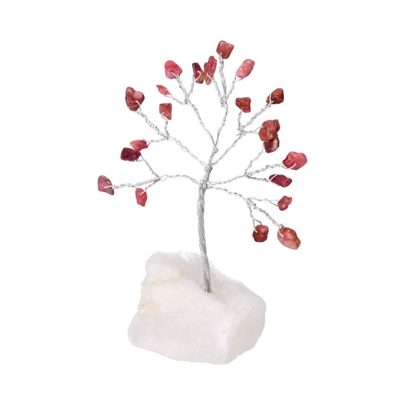 Albero di Rubelite Mini con Quarzo Grezzo