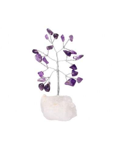 Mini arbre en améthyste avec quartz brut
