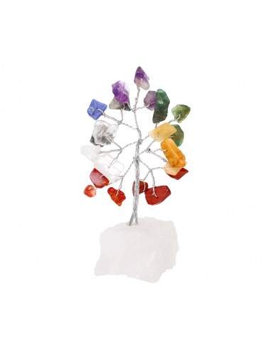 Albero dei Chakra Mini con Quarzo Grezzo