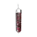 Silver Plated Resin Garnet Tip Pendant