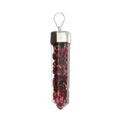 Pendente Punta di Granato con Resina in Bagno d'Argento Stile Orgonite