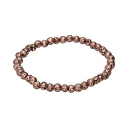 Bracciale in Lava con Bagno d'Argento 4mm