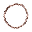 4mm Silver Plated Lava Bracelet