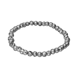 Bracciale in Lava con Bagno d'Argento 4mm