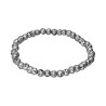 Bracelet de lave 4mm plaqué argent
