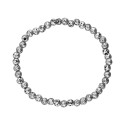 Bracelet de lave 4mm plaqué argent