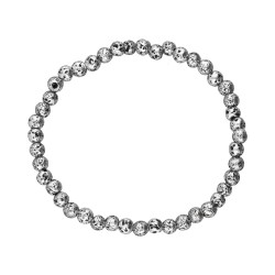 Bracciale in Lava con Bagno Placcato Argento 4mm