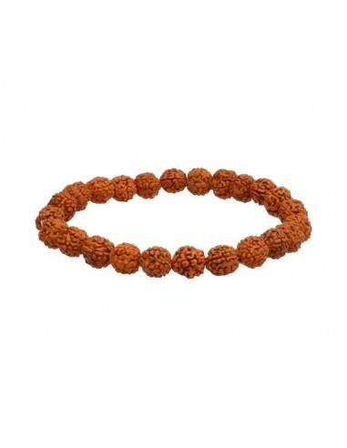 Bracciale in semi di Rudraksha da 8 mm.