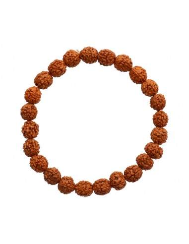 Bracciale in semi di Rudraksha da 8 mm.