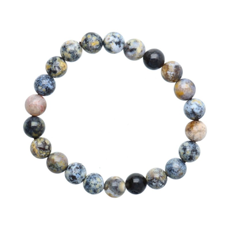 Bracciale in Giada Oceano Blu 8mm