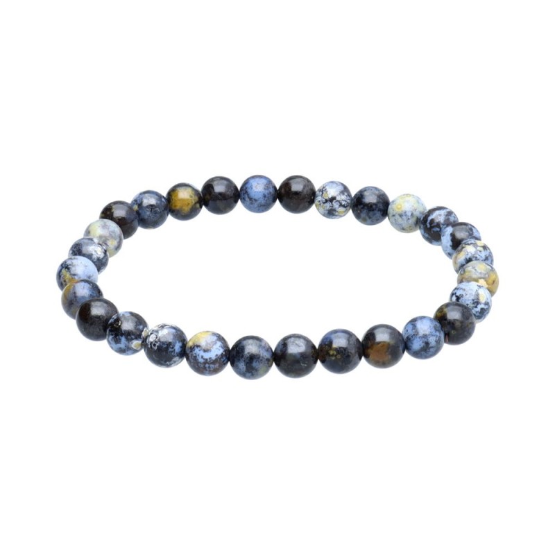 Bracciale in Giada Oceano Blu 6mm