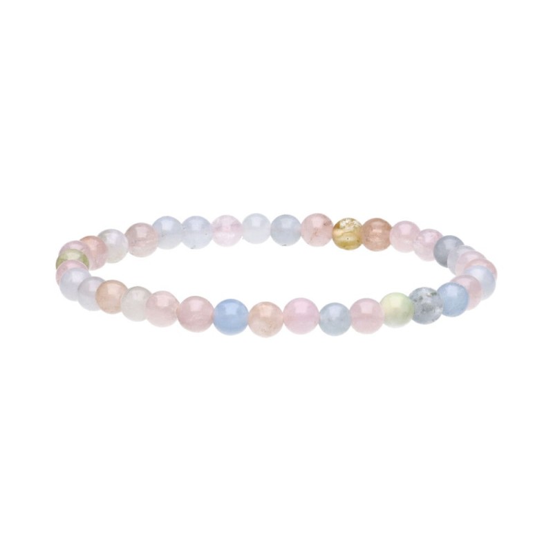 Bracciale Infantile in Acquamarina e Morganite 4mm