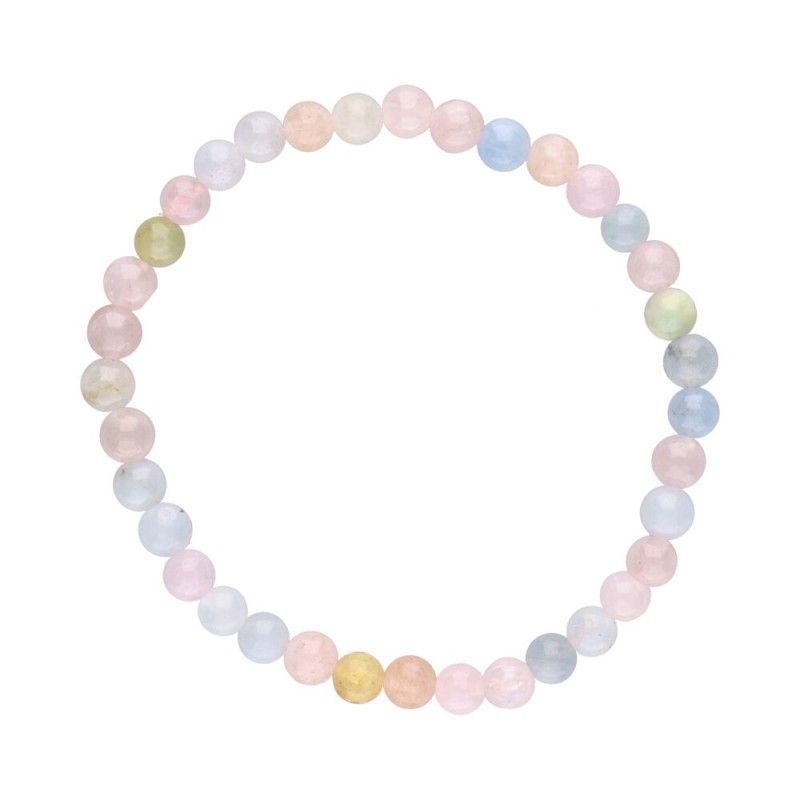 Bracciale Infantile in Acquamarina e Morganite 4mm