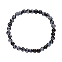 Bracciale Infantile in Obsidiana Neve 4mm