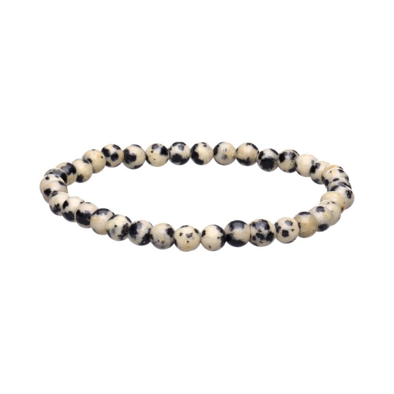 Bracciale Infantile in Giada Dalmanita o Dalmata 4mm