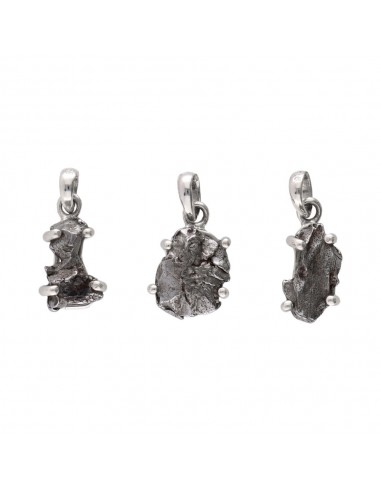 Ciondolo Meteorite Ferroso in Argento...
