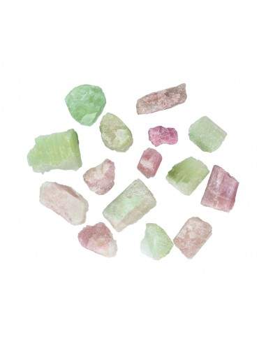 Turmalina Rosa e Verde in Bruto