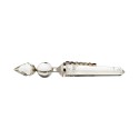 Chakra Quartz Channeling Wand with Chakras in 925 Sterling Silver