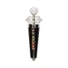 Shungite e Quartz Channeling Rod com Biterminate e Chakras em Sterling Silver 925