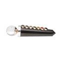 Baguette de canalisation des chakras en shungite et quartz en argent 925
