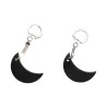Shungite Moon Keychain