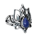 Anello in Bagno d'Argento con Lapislazzuli -A80-