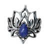 Silver Plated Ring with Lapis Lazuli -A80-
