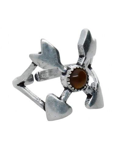 Anillo en Baño de Plata con Mineral...