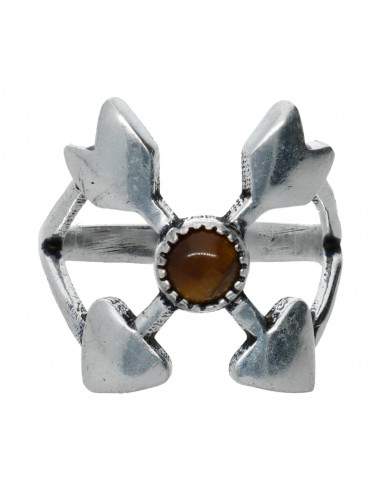 Anillo en Baño de Plata con Mineral...