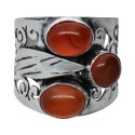 Silver Plated Ring with Mineral -A68-