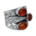 Silver Plated Ring with Mineral -A68-