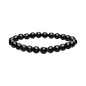Pulsera Facetada de Turmalina Negra 8mm