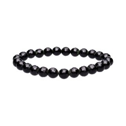 Bracciale Facettato in Tormalina Nera 8mm