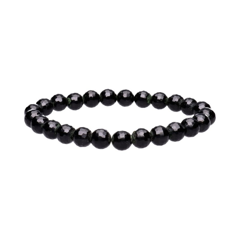 Bracciale Facettato in Tormalina Nera 8mm