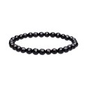 6mm Black Tourmaline Faceted Bracelet
