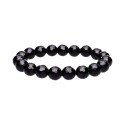 Bracelet de Tourmaline noire facettée 10mm