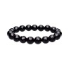Bracelet de Tourmaline noire facettée 10mm