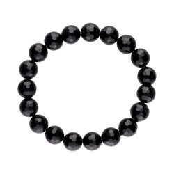 Bracciale Faccettato in Tormalina Nera 10mm