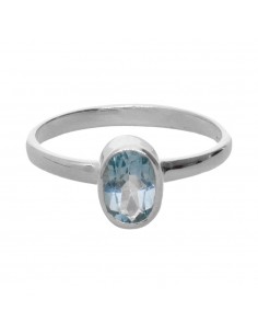 Anillo Óvalo Topacio Azul...