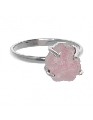 Anello di Morganite grezza in Argento...