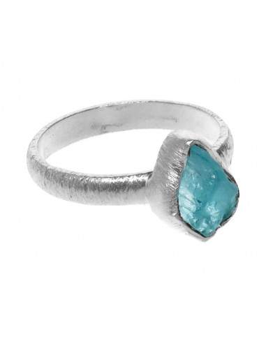 Anello di Apatite grezza in Argento...