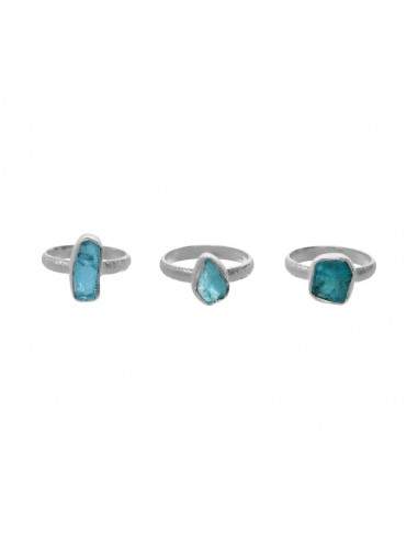 Anello di Apatite grezza in Argento...