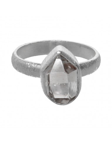 Anello di Herkimer grezzo in Argento...