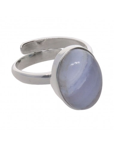 Anello ovale di calcedonia di medie...