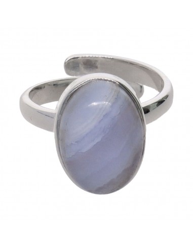 Anello ovale di calcedonia di medie...