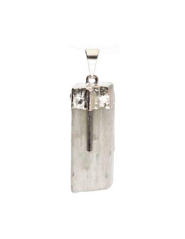 Colgante di Selenite con Tormalina in...