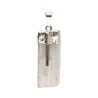 Selenite Pendant with Tourmaline in Silver Plating