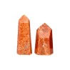 Orange Calcite Polished Tips Extra Quality