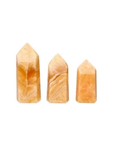 Punte lucidate di calcite gialla
